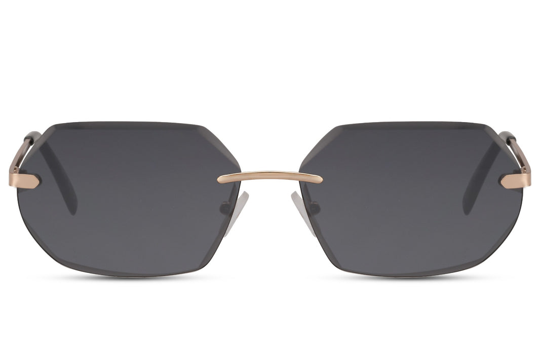 Gafas de sol de metal para hombre Dorelion Alco doradas con lentes polarizadas y protección UV400.