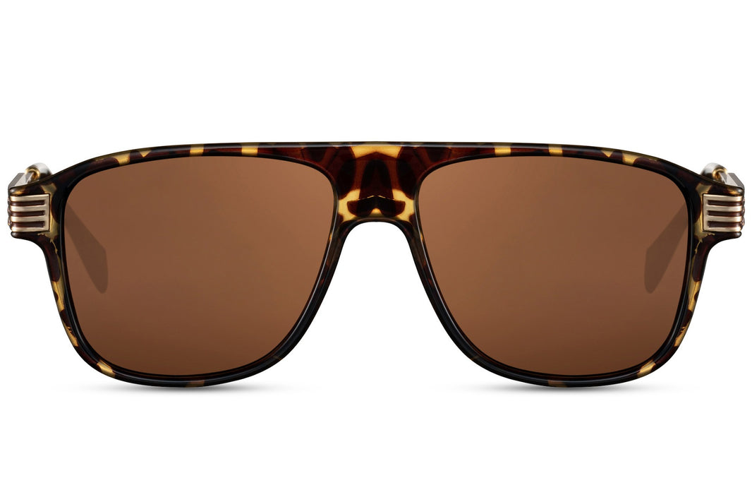 Gafas de sol para hombre Dorelion Lume color carey y dorado con lentes polarizadas y protección UV400.