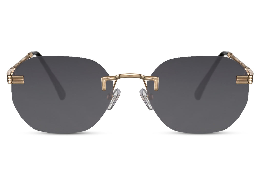 Gafas de sol para hombre Dorelion Orion con montura metálica dorada, lentes polarizadas y protección UV400.