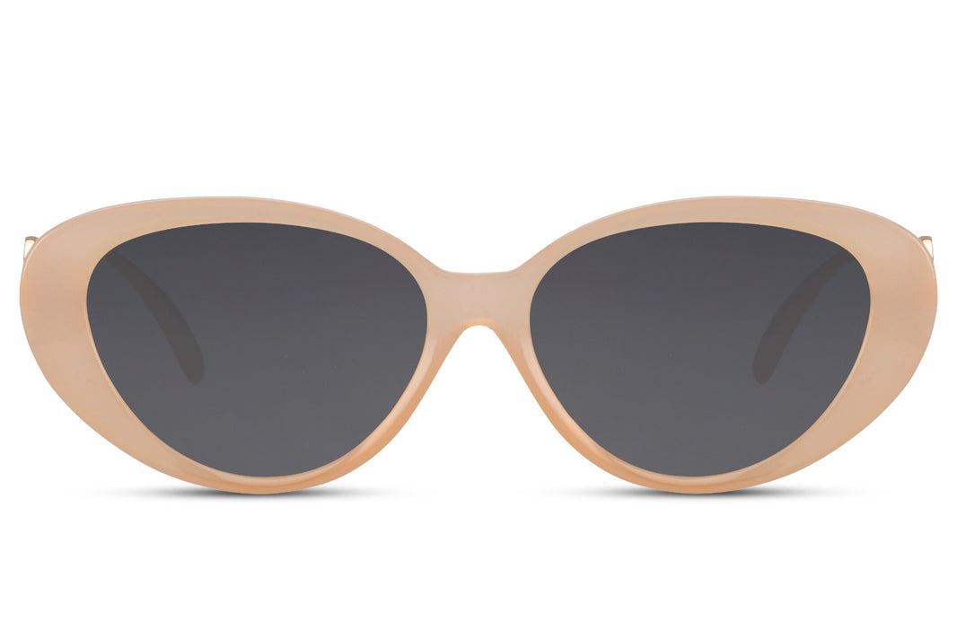 Gafas de sol para mujer Dorelion Vega en color beige y dorado con lentes polarizadas y protección UV400.