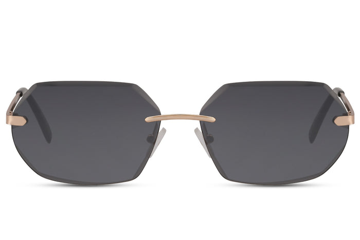 Gafas de sol de metal para hombre Dorelion Alco doradas con lentes polarizadas y protección UV400.