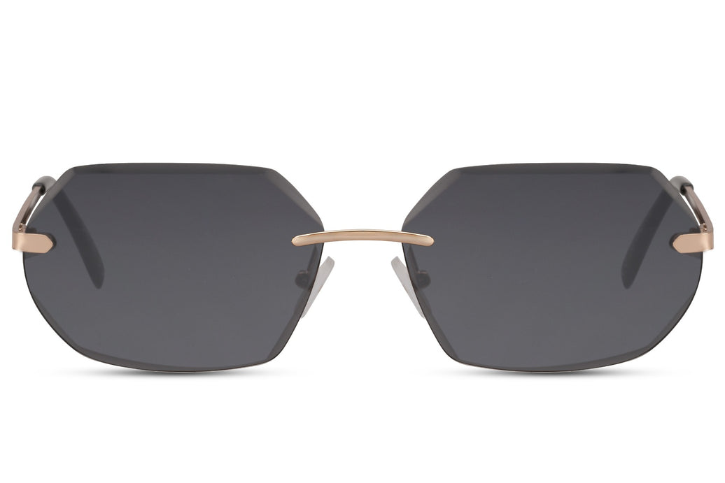 Gafas de sol de metal para hombre Dorelion Alco doradas con lentes polarizadas y protección UV400.