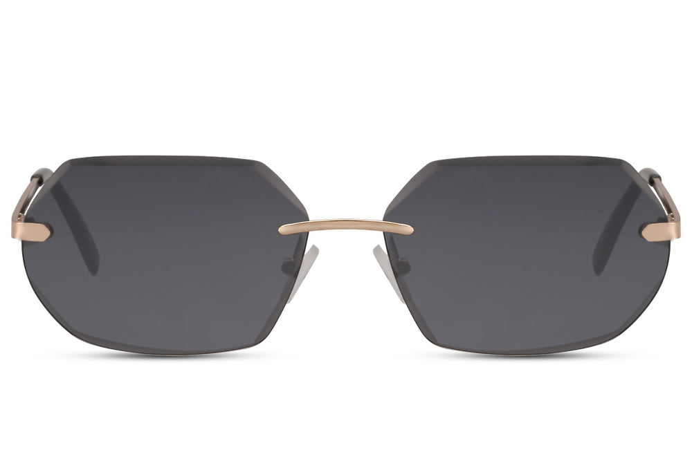 Gafas de sol de metal para hombre Dorelion Alco doradas con lentes polarizadas y protección UV400.