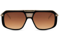 Gafas de sol para hombre Dorelion Aria negras y doradas con lentes polarizadas y protección UV400.