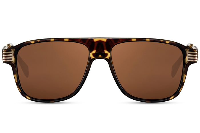 Gafas de sol para hombre Dorelion Lume color carey y dorado con lentes polarizadas y protección UV400.
