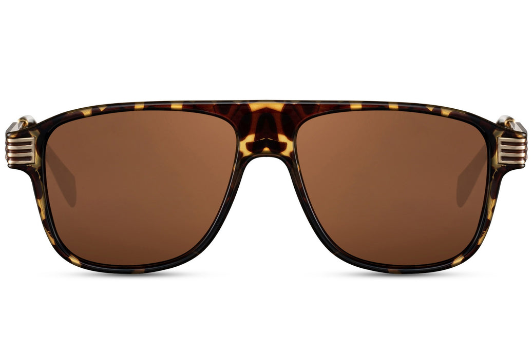 Gafas de sol para hombre Dorelion Lume color carey y dorado con lentes polarizadas y protección UV400.