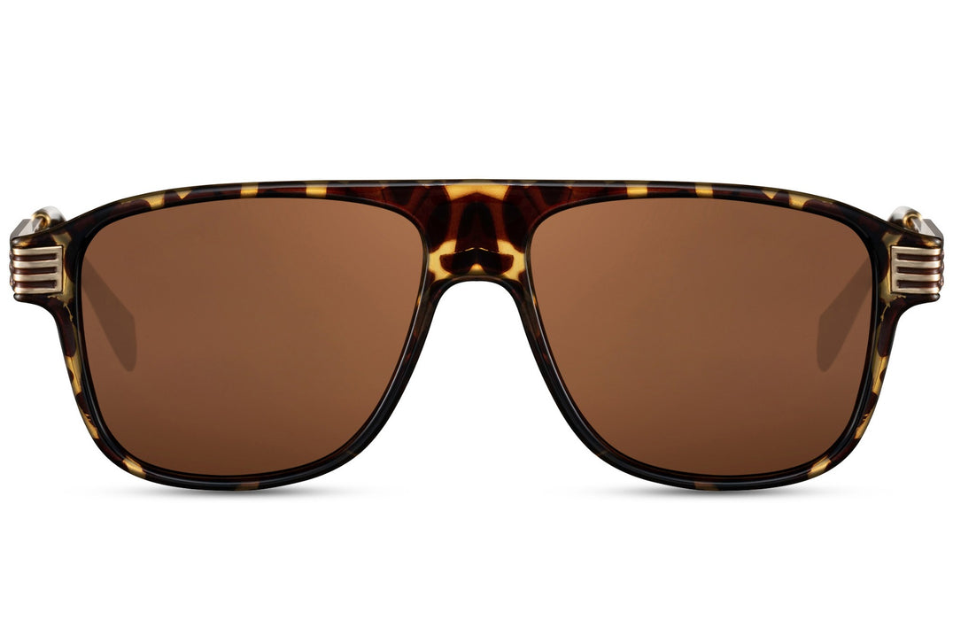 Gafas de sol para hombre Dorelion Lume color carey y dorado con lentes polarizadas y protección UV400.