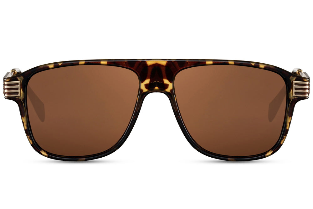 Gafas de sol para hombre Dorelion Lume color carey y dorado con lentes polarizadas y protección UV400.