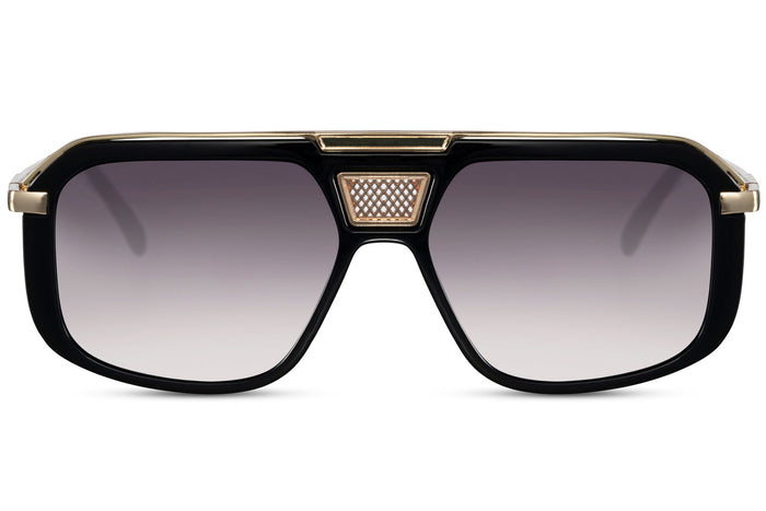 Gafas de sol para hombre Dorelion Mira negras y doradas con lentes polarizadas y protección UV400.