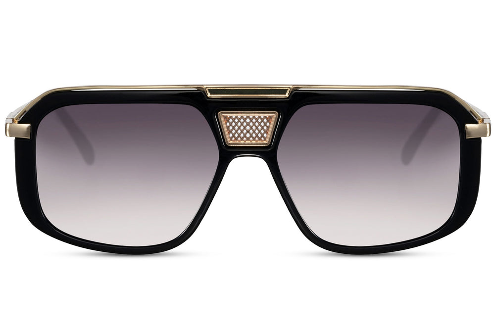 Gafas de sol para hombre Dorelion Mira negras y doradas con lentes polarizadas y protección UV400.