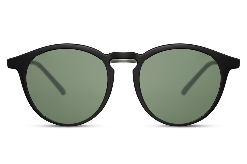 Gafas de sol redondas para hombre Dorelion Nova negras con lentes polarizadas y protección UV400.