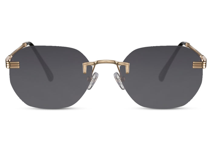 Gafas de sol para hombre Dorelion Orion con montura metálica dorada, lentes polarizadas y protección UV400.