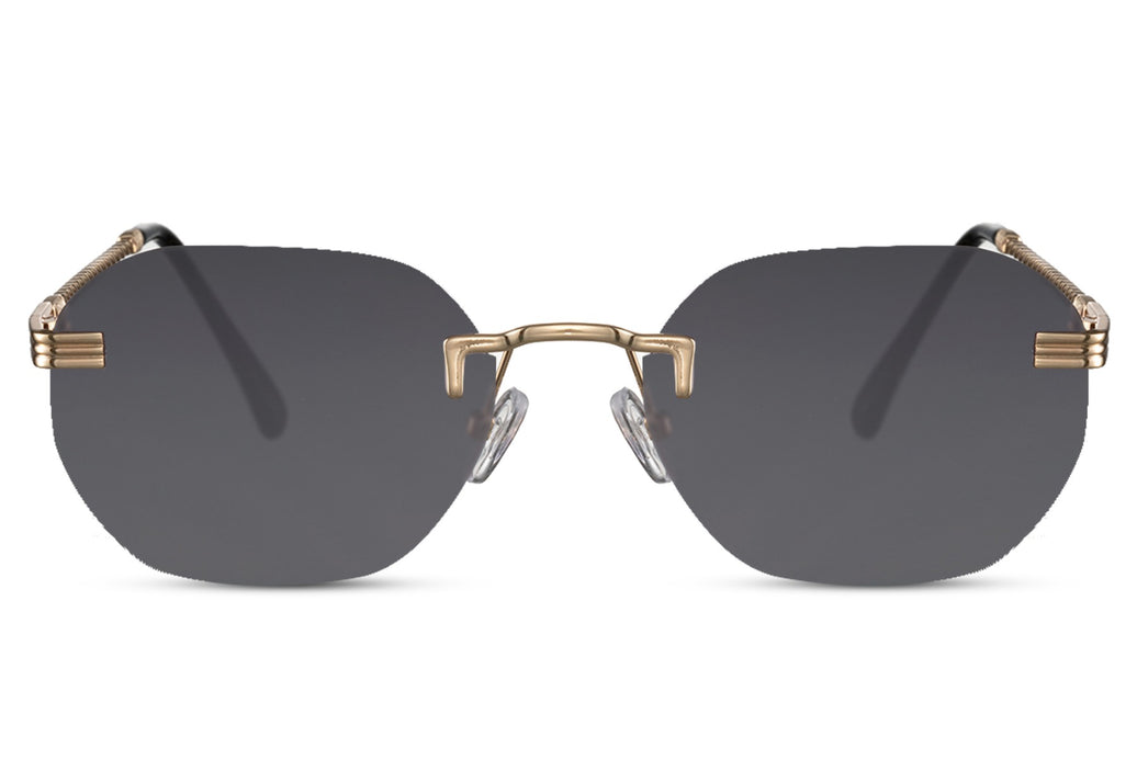 Gafas de sol para hombre Dorelion Orion con montura metálica dorada, lentes polarizadas y protección UV400.