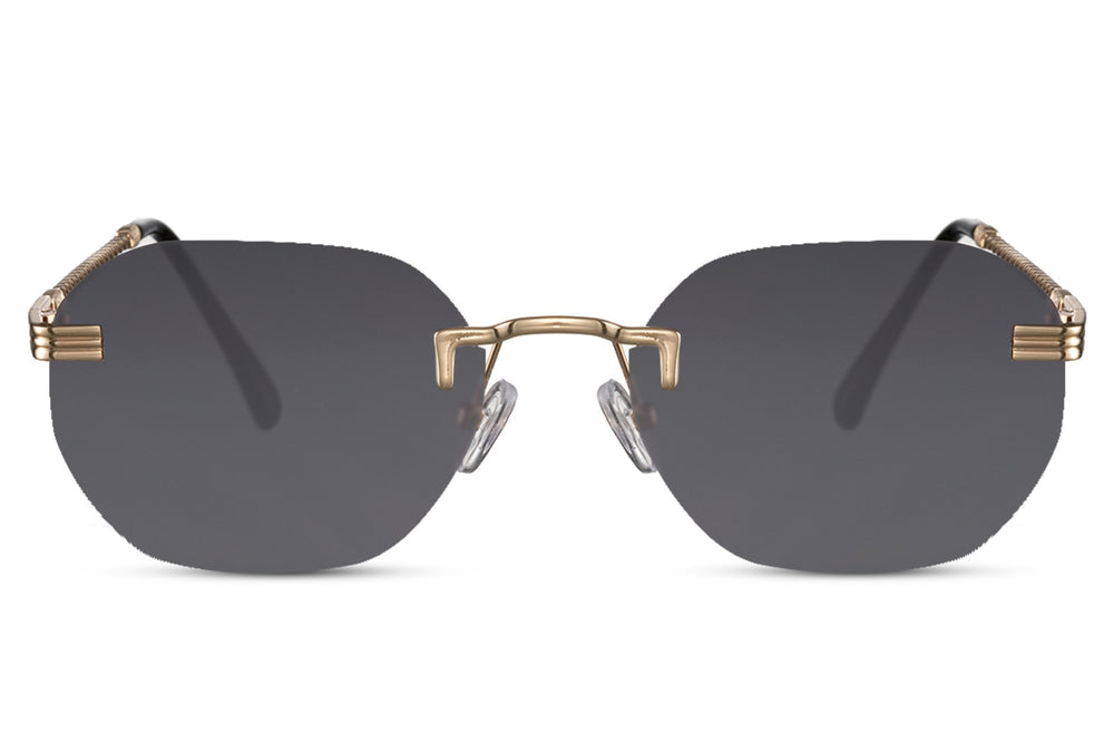Gafas de sol para hombre Dorelion Orion con montura metálica dorada, lentes polarizadas y protección UV400.