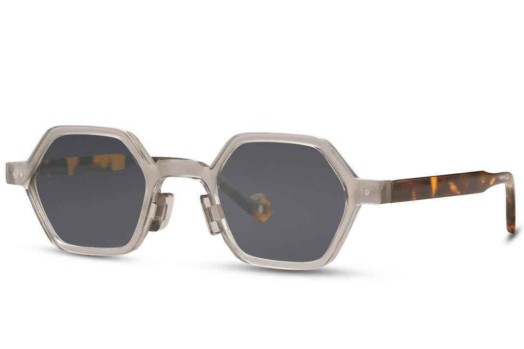 image Vista lateral de las gafas de sol para hombre Dorelion Zenith con lentes grises polarizadas y protección UV400.
