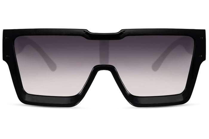 Gafas de sol para mujer Dorelion Iris negras con lentes gris oscuro polarizadas y protección UV400.