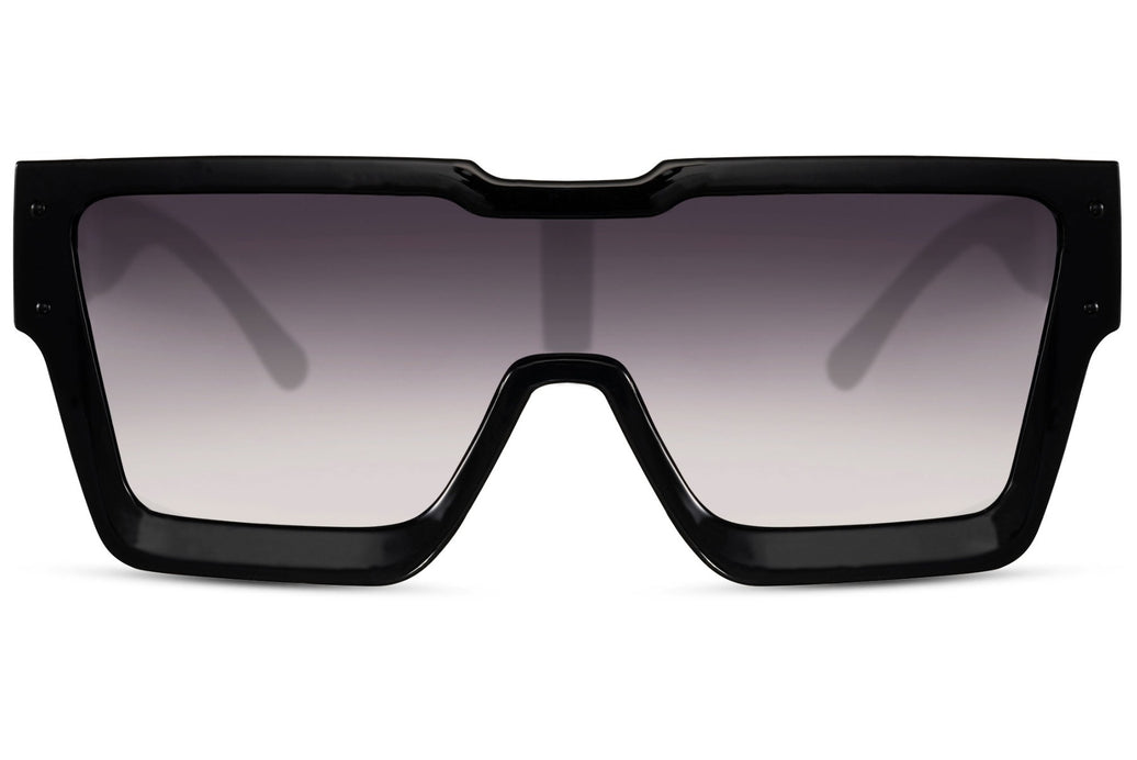 Gafas de sol para mujer Dorelion Iris negras con lentes gris oscuro polarizadas y protección UV400.