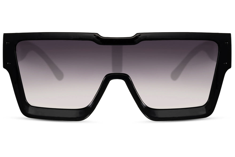 Gafas de sol para mujer Dorelion Iris negras con lentes gris oscuro polarizadas y protección UV400.