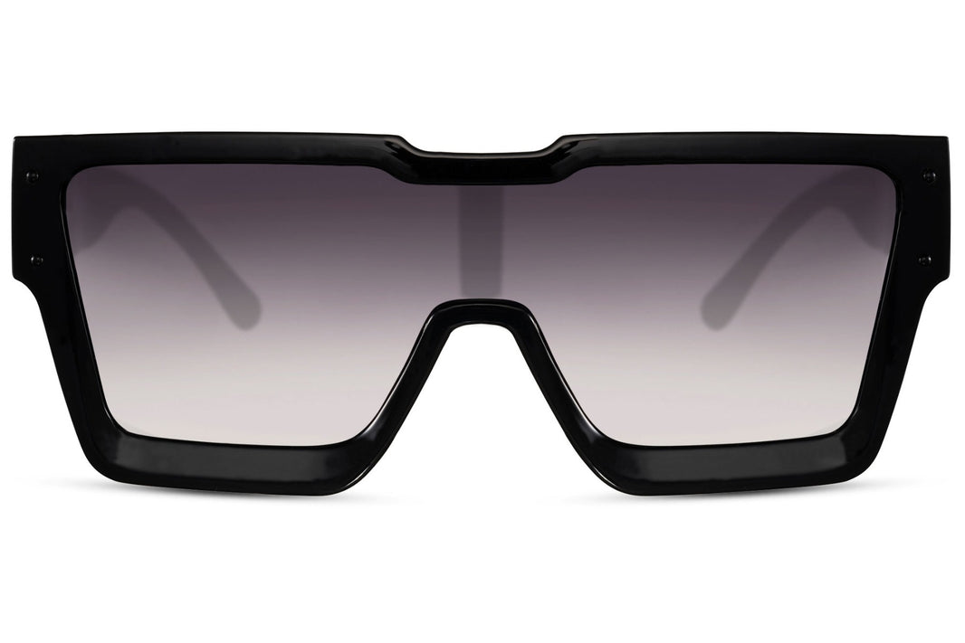 Gafas de sol para mujer Dorelion Iris negras con lentes gris oscuro polarizadas y protección UV400.