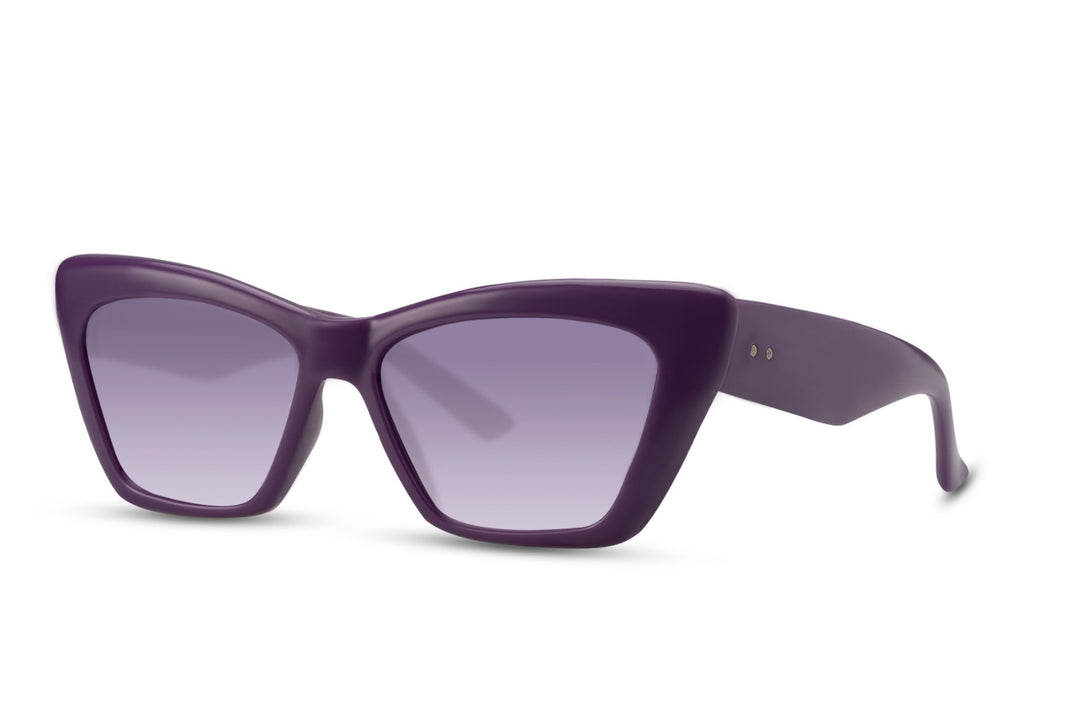 image Vista lateral de las gafas de sol para mujer Dorelion Sora lilas con lentes polarizadas y protección UV400.