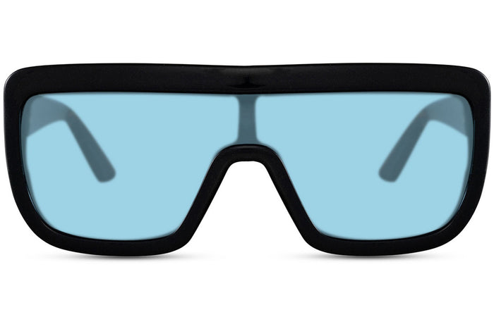 Gafas de sol para mujer Dorelion Vela negras con lentes azules polarizadas y protección UV400.